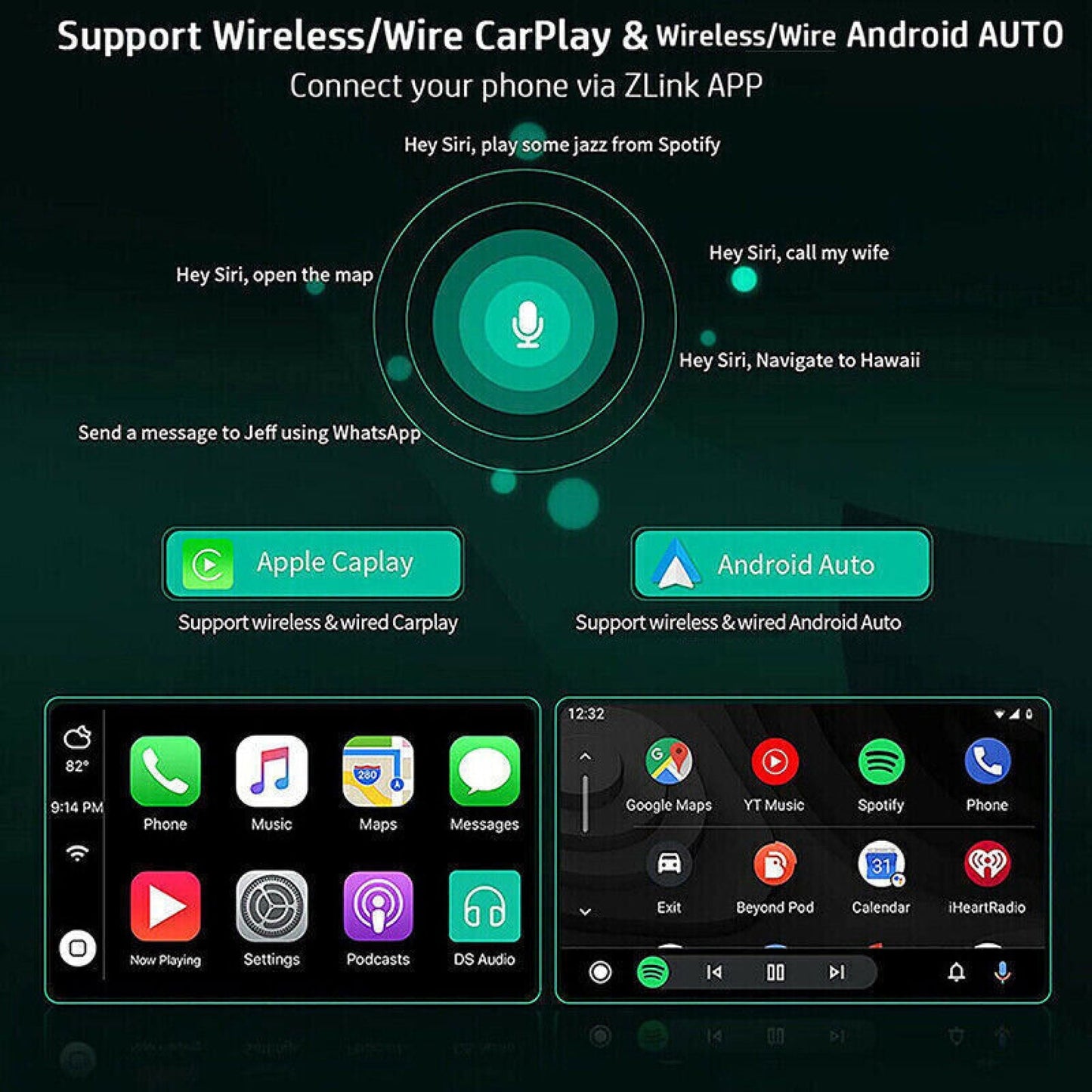 Zcargel Android 12 Car Stereo Radio for Jeep Grand Cherokee 2008 2009 2010 2011 2012 2013, 9 inch Car Stereo Built-in HiFi GPS Navigation Head Unit System 2G & 32G,