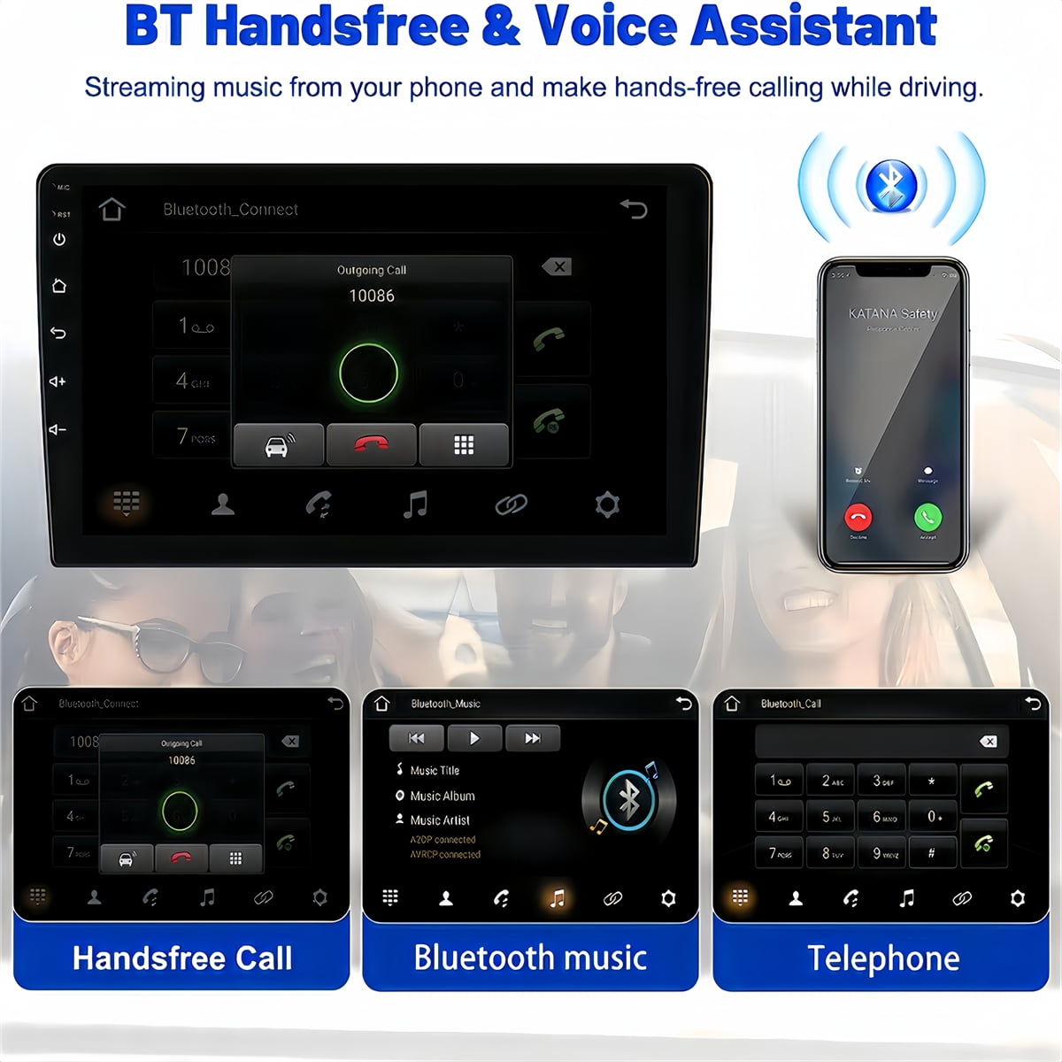 Guwzn Car Stereo Radio for Volkswagen Touareg 2003-2010 9" Touchscreen 2+32G Vehicle GPS Navigation Wireless CarPlay Android Auto