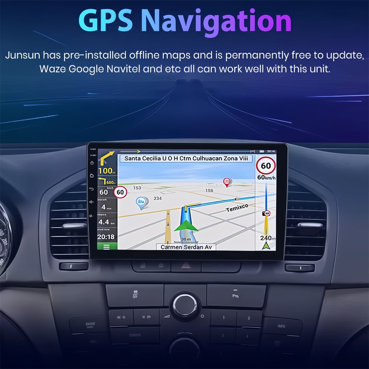 Guwzn Car Stereo Radio for Buick Regal 2009-2013 9" Touchscreen 2+32G Vehicle GPS Navigation Wireless CarPlay Android Auto