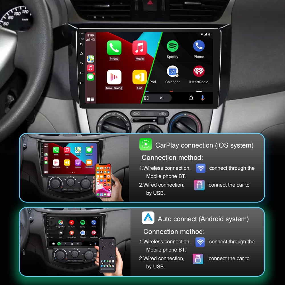 JMANCE Android 10 Double Din Car Stereo GPS Navigation for Nissan Sentra Sylphy 2012-2018