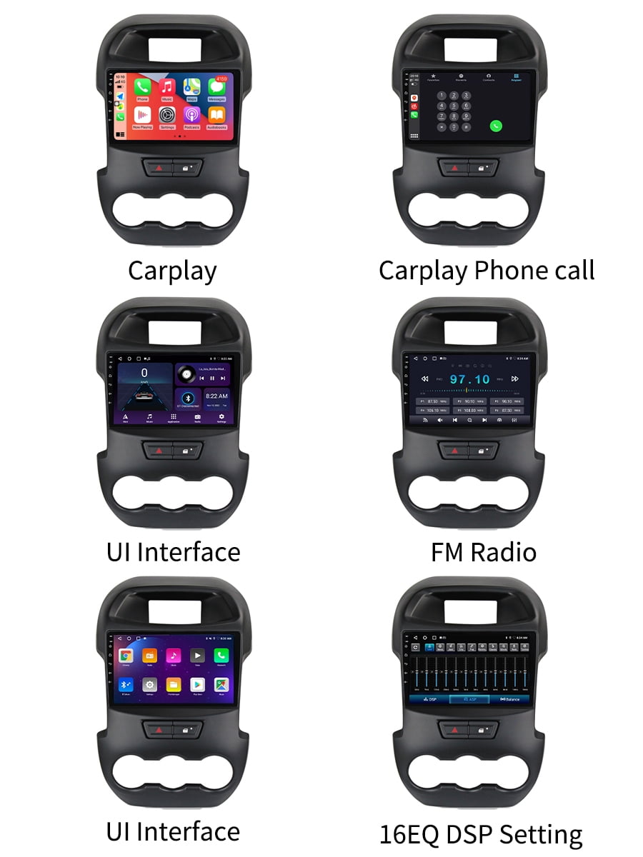 9 inch Carplay Car Radio Stereo For Ford Ranger 2011 - 2016 GPS Navi Android Screen Multimedia Player Android Auto With Bluetooth