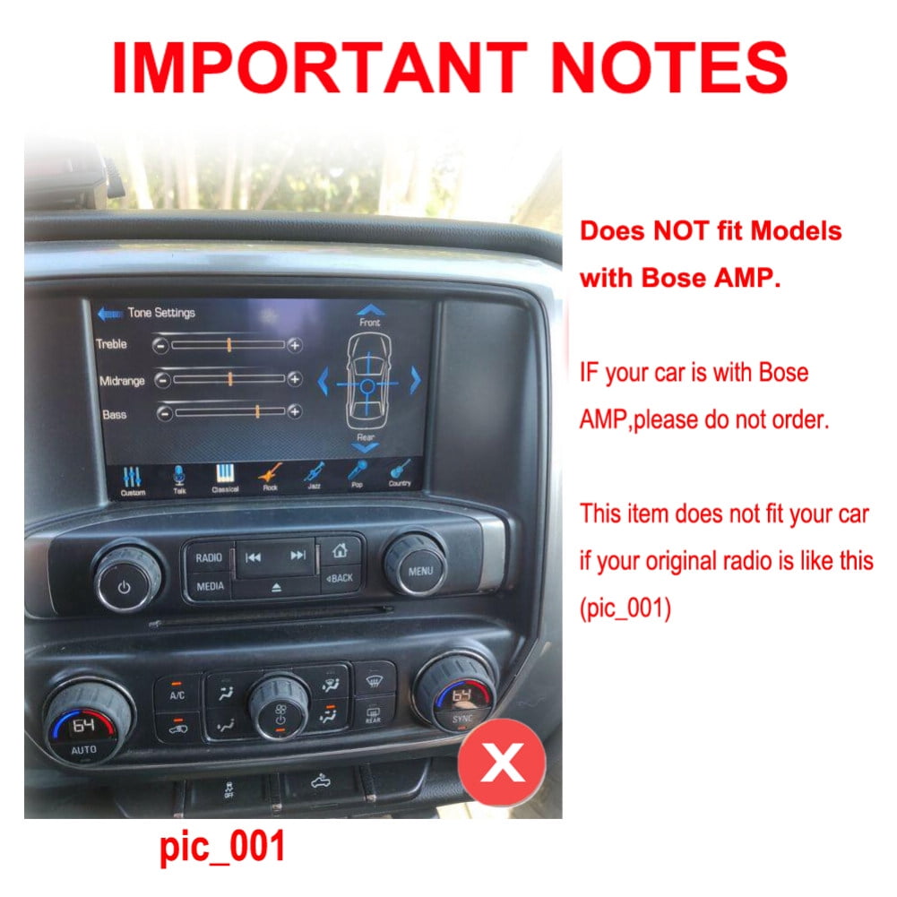 IKASEFU 10" Car Stereo Radio for Chevrolet Silverado GMC Sierra 2014-2018 Android 13 Wireless Carplay Android Auto with WiFi GPS Bluetooth FM/RDS SWC