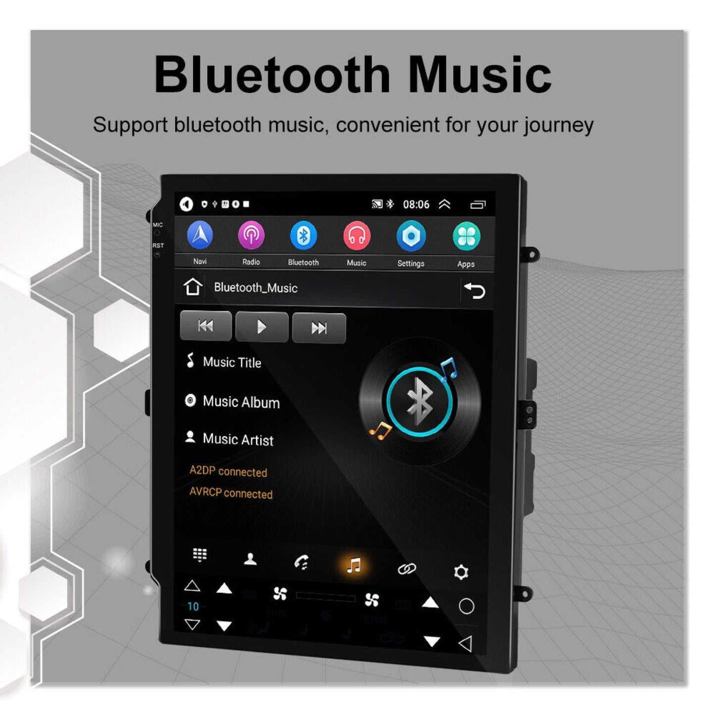 Zcargel 9.7" For Cadillac Escalade 2007-2014 Android 13.0 Car Stereo Radio Carplay GPS Navi BT FM Camera