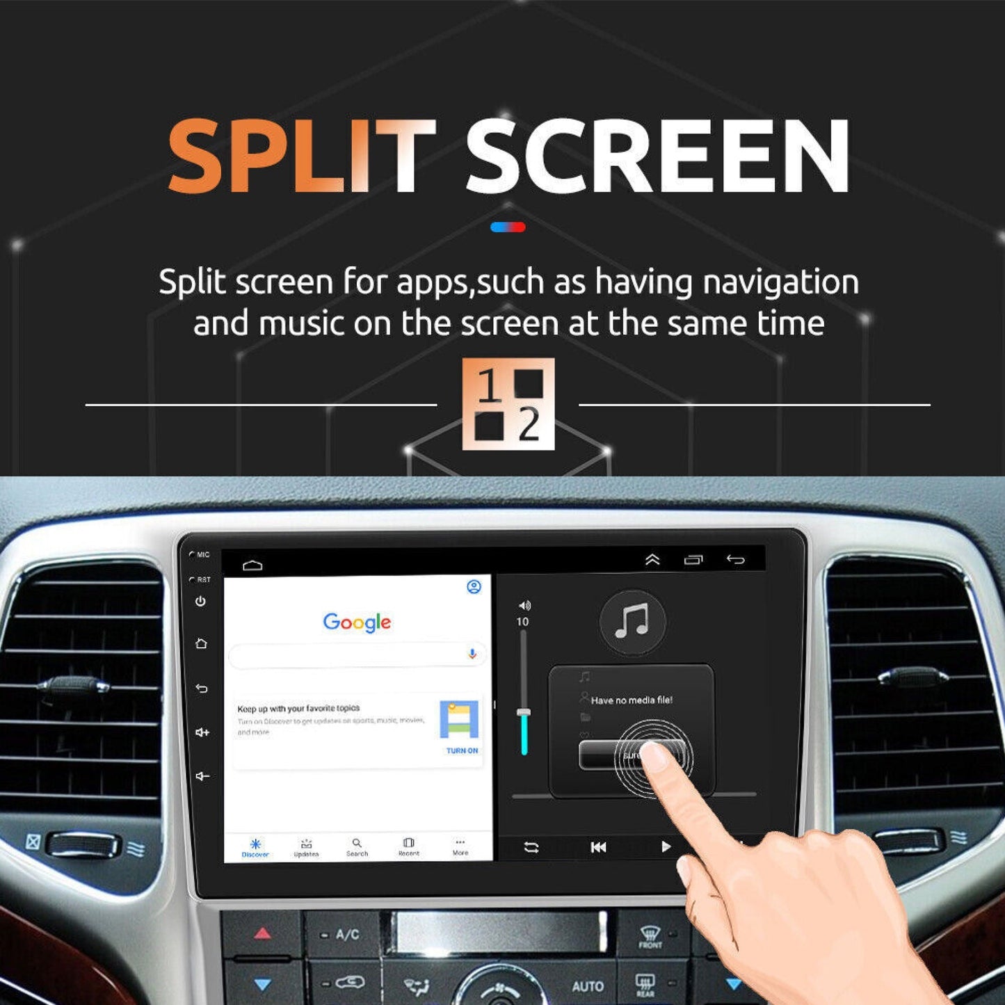 Zcargel Android 12 Car Stereo Radio for Jeep Grand Cherokee 2008 2009 2010 2011 2012 2013, 9 inch Car Stereo Built-in HiFi GPS Navigation Head Unit System 2G & 32G,