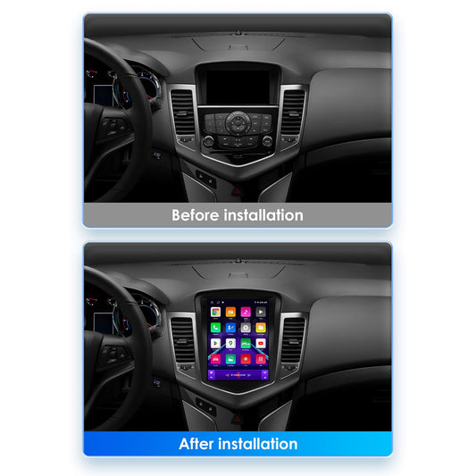 Bluetooth Android 12 Apple Carplay 2+32GB Wifi RDS Car Stereo Radio Head Unit GPS Navigation Player In Dash For Chevrolet Chevy Cruze J300 2008 2009 2010 2011 2012