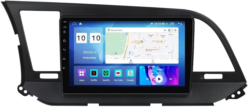 MekedeTech Android Car Radio Stereo Navigation for Hyundai Elantra 6 2019 2020 Head Unit Replacement,Touch Screen Upgrade with Wireless CarPlay/Android Auto,4 core 1+32G