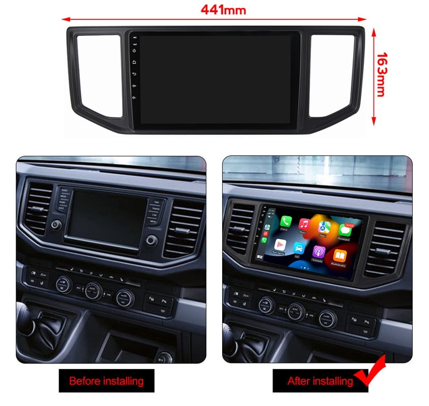 RoverOne 4+64GB Car Stereo CarPlay GPS Navigation Bluetooth for Volkswagen Crafter 2017-2021 Android Touch Screen Player
