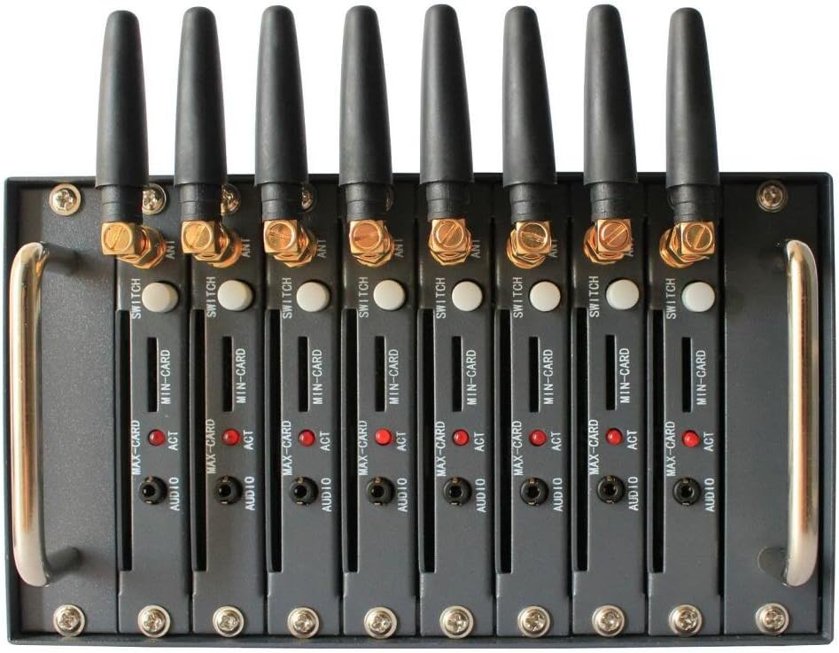 OSTENT GSM GPRS Modem Pool with Wavecom Q2426B Module 8 Ports USB Interface Emulated COM/RS232 at Commands SMS MMS AU Plug Power Adapter