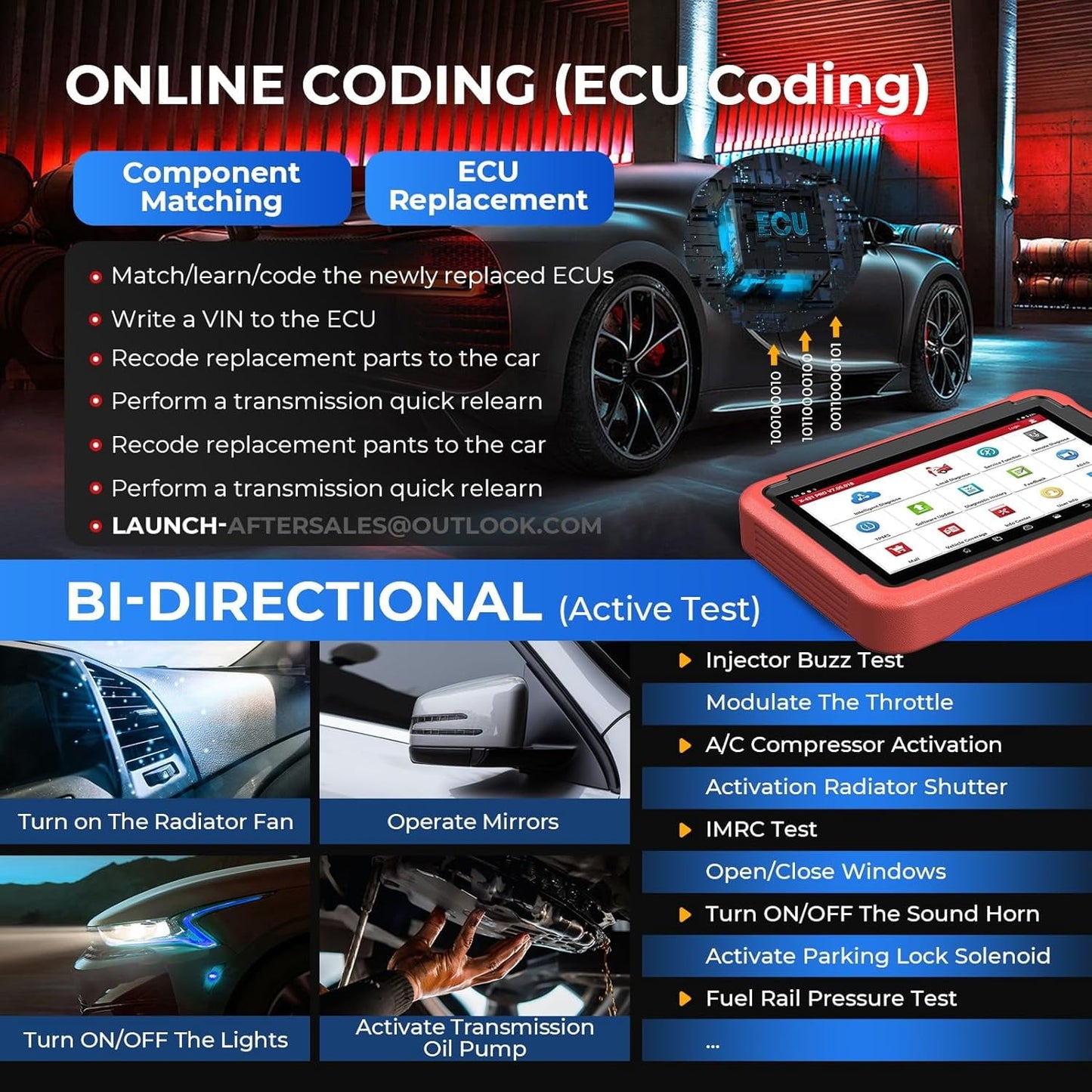 LAUNCH X431 PROS V+ 5.0 Elite Bidirectional Scan Tool with 2025 Newly Released DBSCar VII Connector,ECU Online Coding,CANFD,FCA AutoAuth,VAG Guide,38+ Reset for All Cars,2 Years Free Update Car Scanner Diagnostics