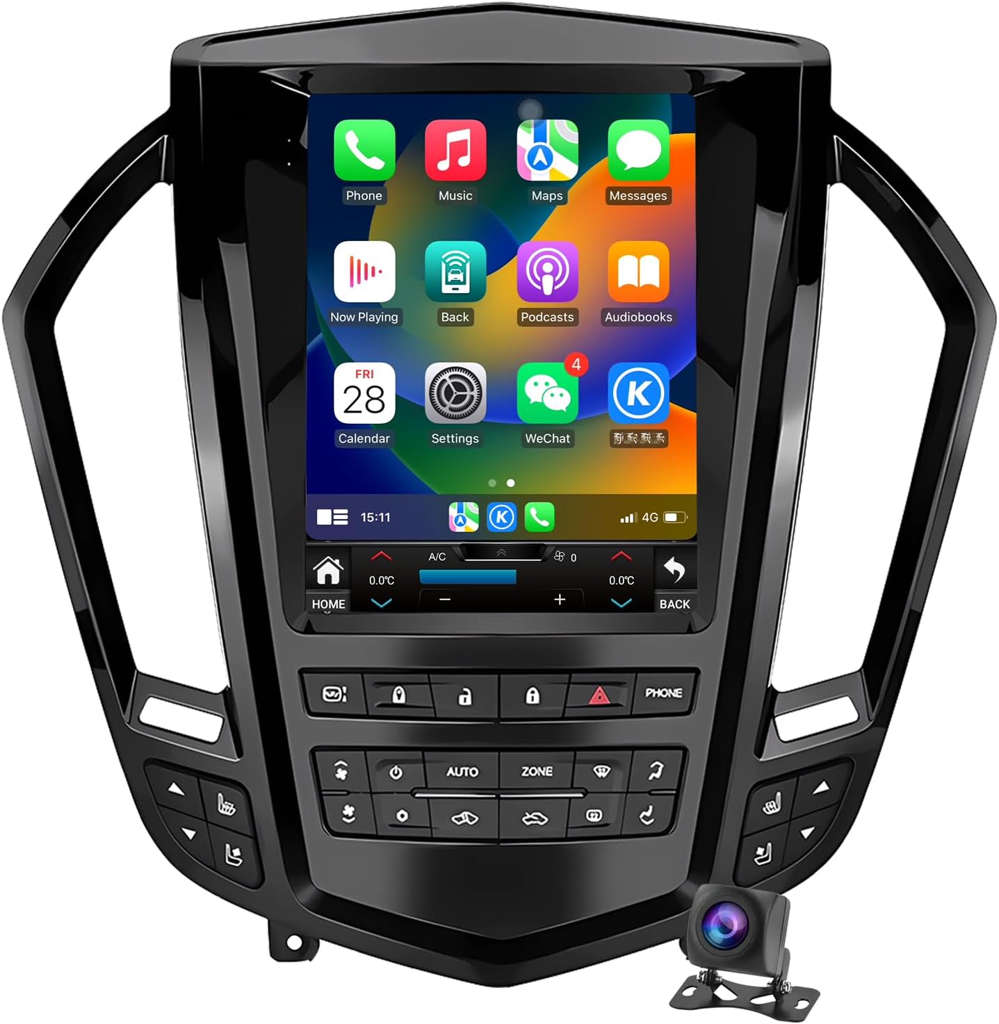 Android 13 Radio for Cadillac SRX 2009-2012 Android Radio 9.7-Inch Tesla Style IPS Touch Screen Stereo with Bluetooth 5.0 Carplay/Android Auto GPS Navigation (Black)