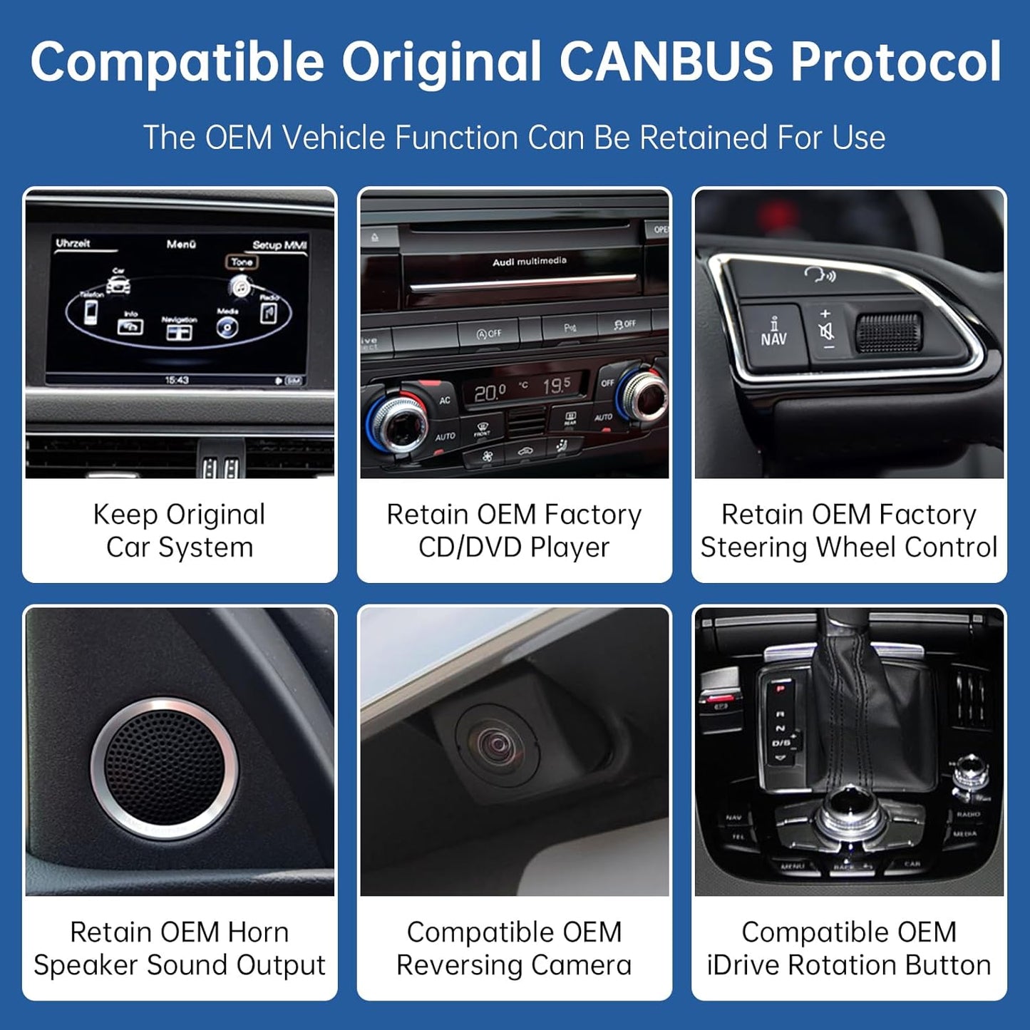 Road Top 8.8 Inch Car Touchscreen Wireless CarPlay Android Auto for Audi A4 A5 2009-2015 Year with 3GMMI, Car Radio Stereo Multimedia Screen, Support Navigation, Mirrorlink