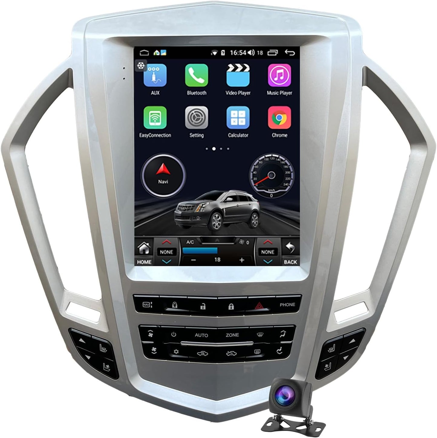 Android 13 Radio for Cadillac SRX 2009-2012 Android Radio 9.7-Inch Tesla Style IPS Touch Screen Stereo with Bluetooth 5.0 Carplay/Android Auto GPS Navigation (Black)