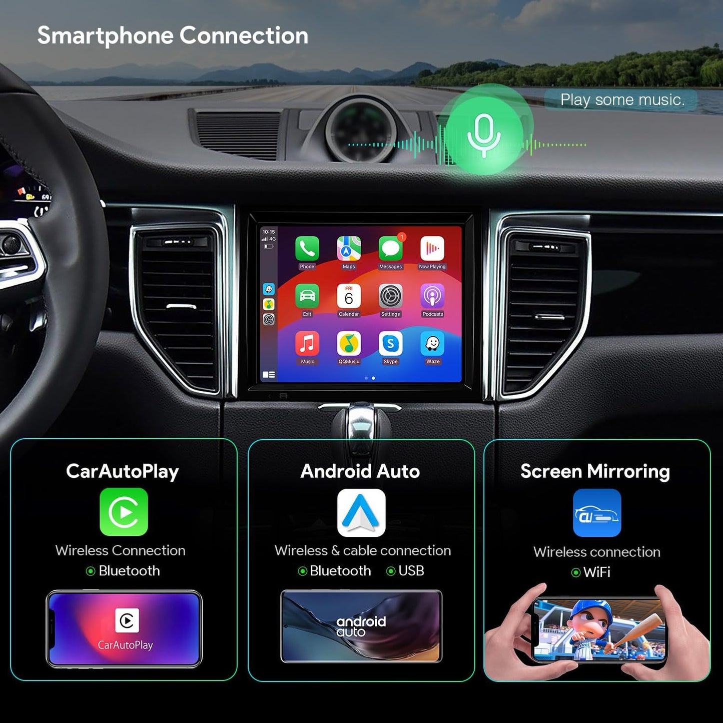 XTRONS 8.4 Inch Android 14 Car Stereo for Porsche Macan (2014-2016) with Optical Fiber Decoder, IPS Touch Screen 4GB+64GB Global 4G LTE Car Radio GPS Navigation Support Wireless Car Play Android Auto