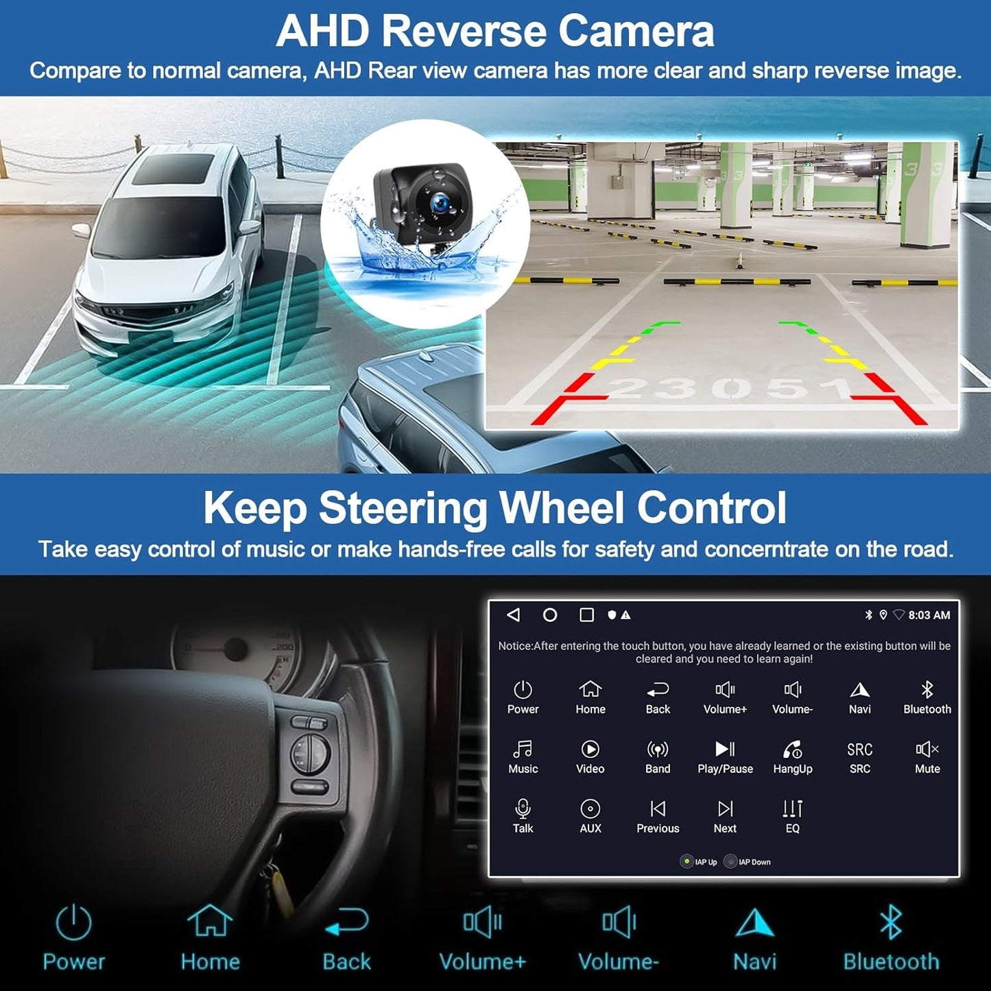 2G+32G Car Stereo Radio with Wireless Apple CarPlay Android Auto for Hyundai Sonata 2004-2008 9" Android Touch Screen Bluetooth Car Radio with GPS Navigation WiFi Backup Camera FM RDS Head Unit