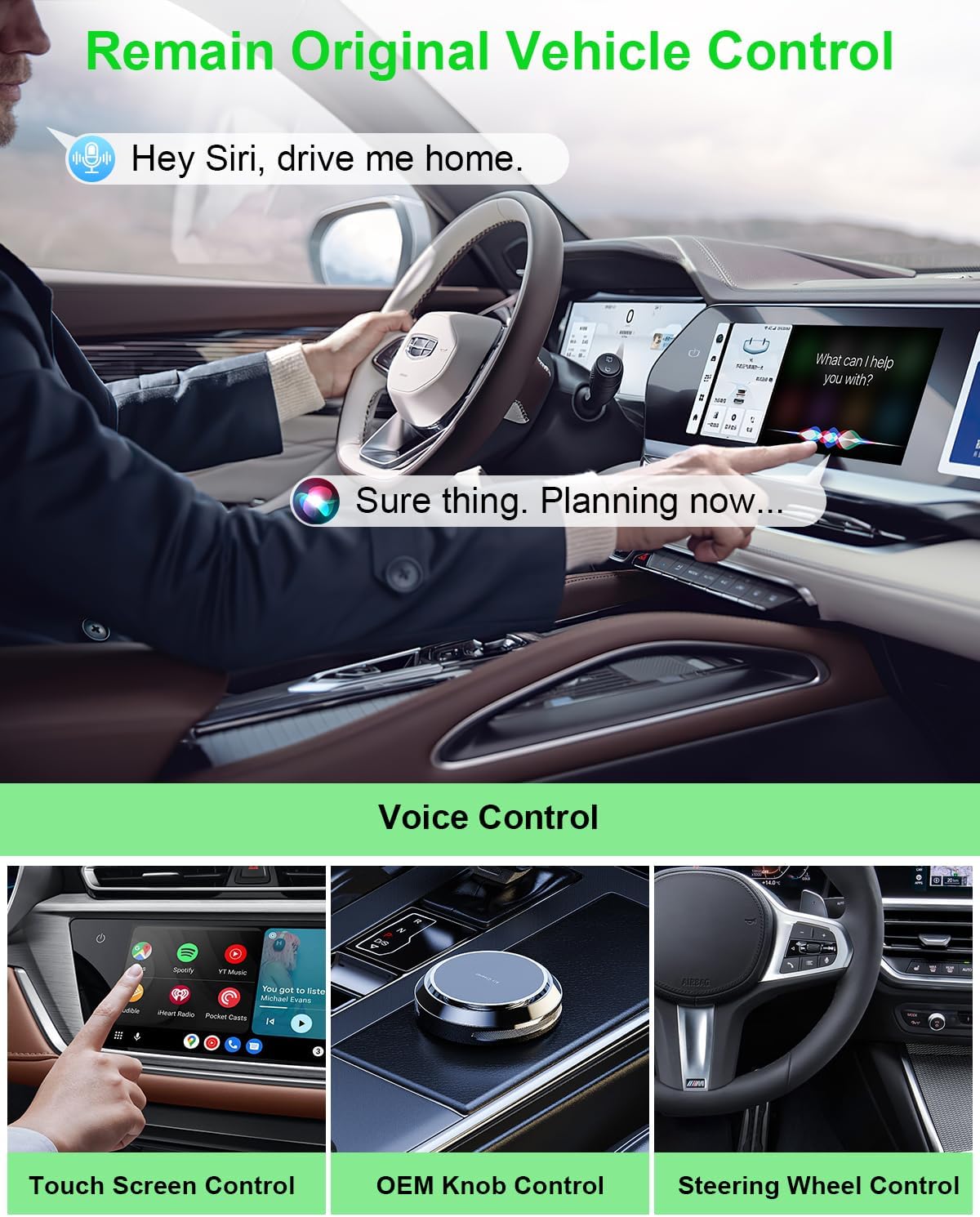 Mercedes-Benz Android Head Unit Wireless CarPlay Adapter and Android Auto Wireless Adapter Support Netflix/YouTube - Magic Link CarPlay Ai Box Convert Wireless CarPlay Dongle TF Card/U Disk for OEM Wired CarPlay/Android Auto Cars