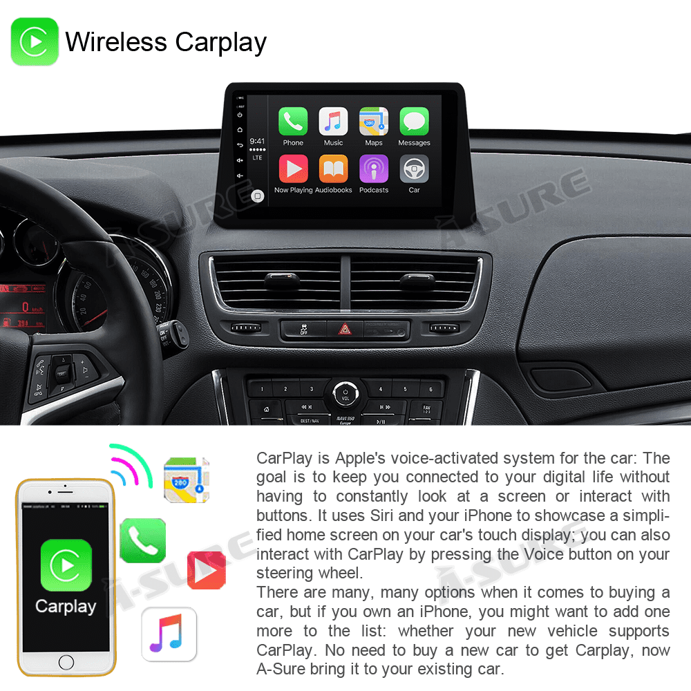Junhua 9" Buick/Opel Android 12 Car Stereo 32GB Android Auto Wireless CarPlay with Bluetooth