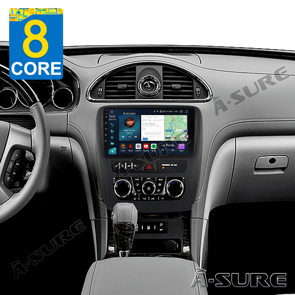 8-Core 4+64GB Android 13 Car Radio Stereo for Chevy Buick Enclave 2013-2017 GPS Navi Wireless CarPlay WiFi BT