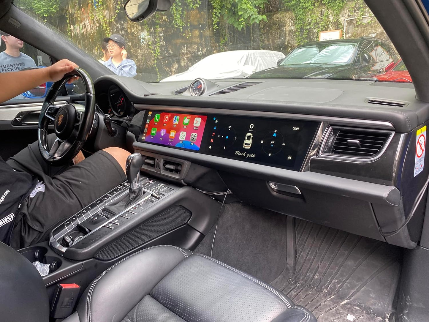 Dual Screen Android Car Radio GPS Navigation for Porsche Macan 2014-2017 Stereo Replacement 12.3 Inch IPS Touch Screen Multimedia Player Auto Radio Modify 2024 (PCM 3.1, 8-256GB)
