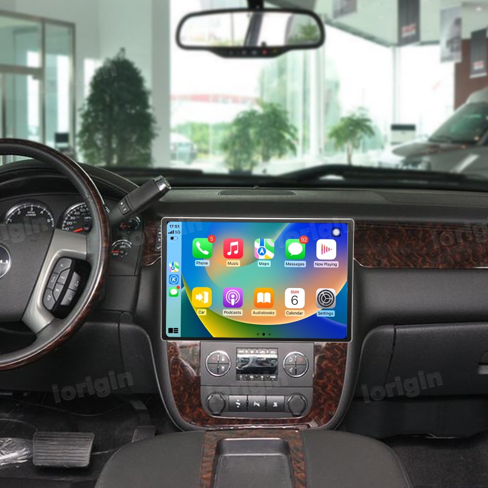 13.3" Android 12 Car Radio Stereo for GMC Yukon Chevrolet Chevy Tahoe Suburban 2007-2012 with Apple CarPlay Android Auto Built in
