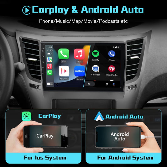 AWESAFE 9 Inch Car Stereo Radio for Subaru Outback Legacy 2009-2014, Android 12 Touchscreen Wireless Carplay Android Auto Media Radio WiFi Bluetooth GPS Navigation FM/RDS, 2G +32G