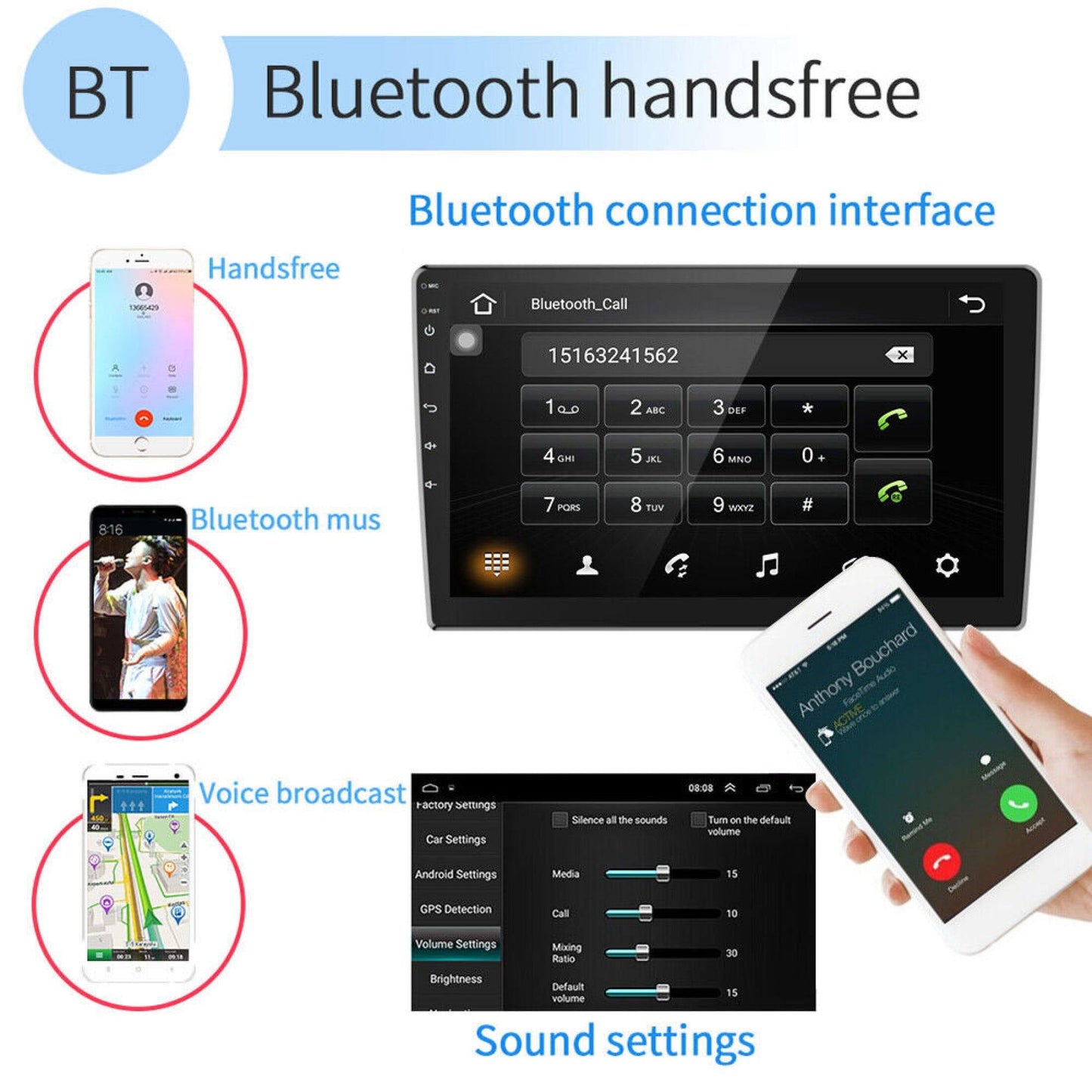 Toyota Android Head Unit EUBUY for Toyota Corolla 2006-2013 9" Android 12 Car Stereo Player Radio GPS Navi RDS 2+32GB