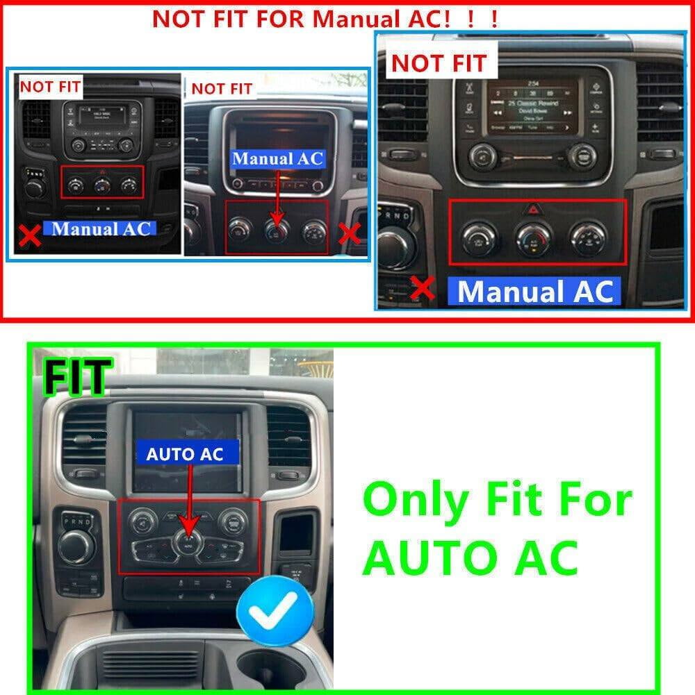 Android Car Radio Compatible with Wireless Carplay Android Auto for Dodge Ram 1500 2500 3500 2013-2019, 9" 1280X720 Touch Screen Stereo Bluetooth GPS FM/AM Backup Camera Navigation HeadUnit