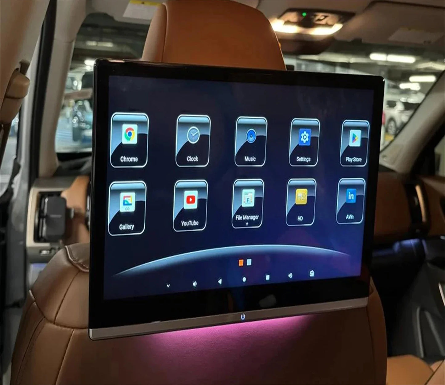 14'' HD 4K Car TV Screens Android 14.0 Headrest Monitor 8-Core CPU Cortex A98 5G WiFi HDMI Rear Seat Entertainment Syste