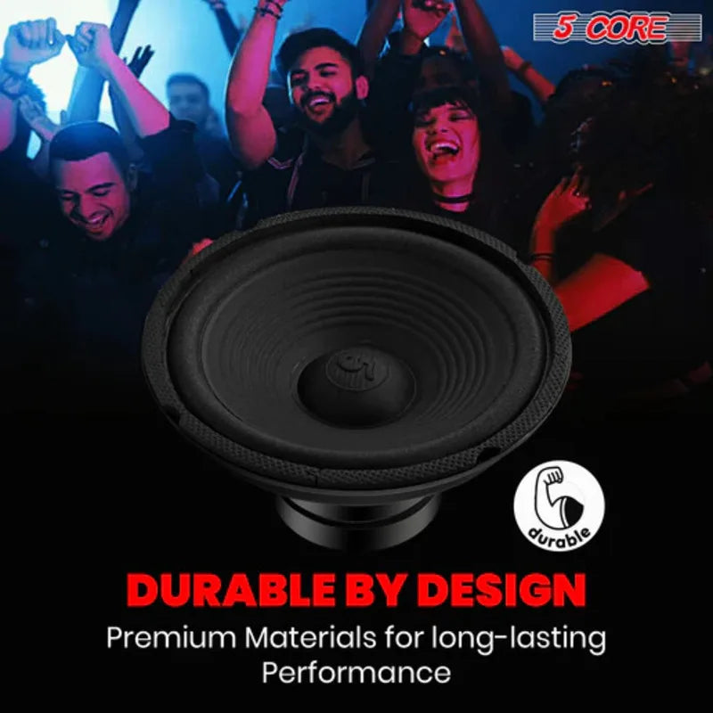5 Core 8 Inch Subwoofer Speaker 1000W PMPO 4Ohm Replacement Car Bass Sub Woofer WF 890 DBL