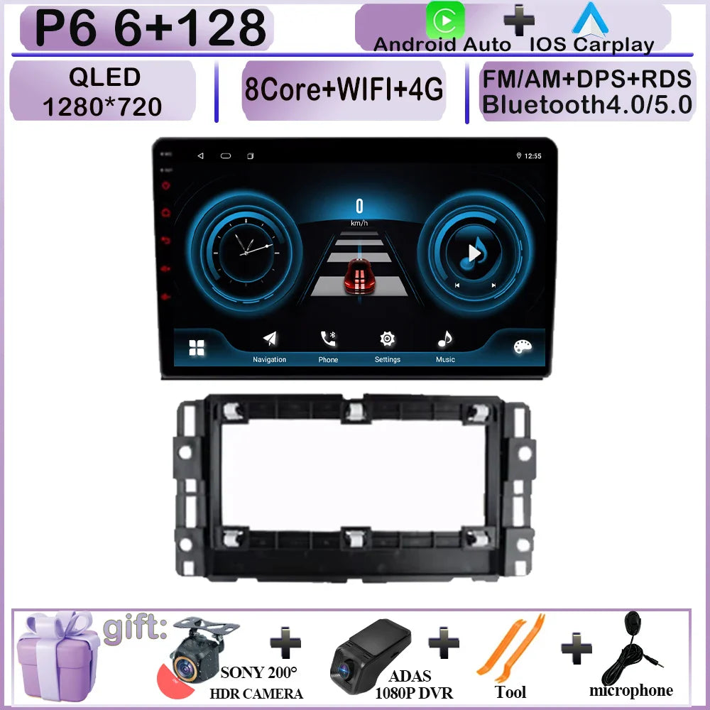 CARPLAY Android Screen For Chevrolet Avalanche Impala Tahoe Traverse 2007-2016 Car Automotive Multimedia Navigation DVD 7862 CPU