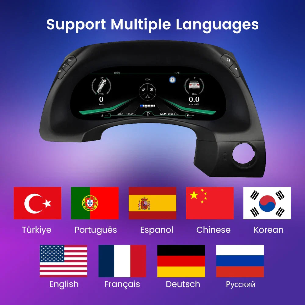 12.3" LCD Car Digital Dashboard Cluster For Infiniti QX80 Meter 2015-2019 Virtual Instrument Panel Speedometer Cockpit Upgrade