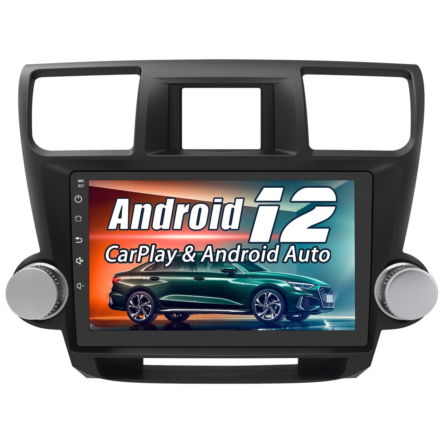 Toyota Android Head Unit AWESAFE Android 13 Car Radio Stereo for Toyota Highlander 2008-2013 with Wireless Carplay Android Auto 10 Inch Touch Screen 2GB 32GB WiFi GPS Bluetooth SWC