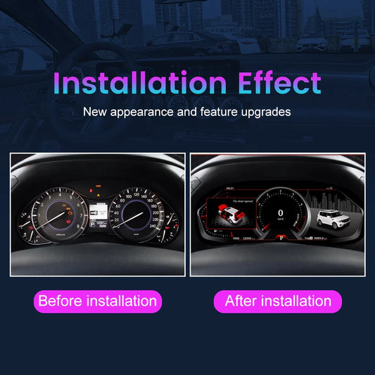 12.3" LCD Car Digital Dashboard Cluster For Infiniti QX80 Meter 2015-2019 Virtual Instrument Panel Speedometer Cockpit Upgrade