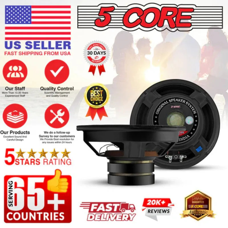 5 Core 8 Inch Subwoofer Speaker 1000W PMPO 4Ohm Replacement Car Bass Sub Woofer WF 890 DBL
