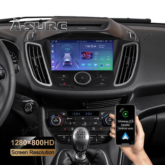 Android 13 Wireless Carplay Car Stereo Radio for Ford Kuga 2012-2018 Ford Escape 2013-2019 GPS Navi WiFi Bluetooth DSP RDS