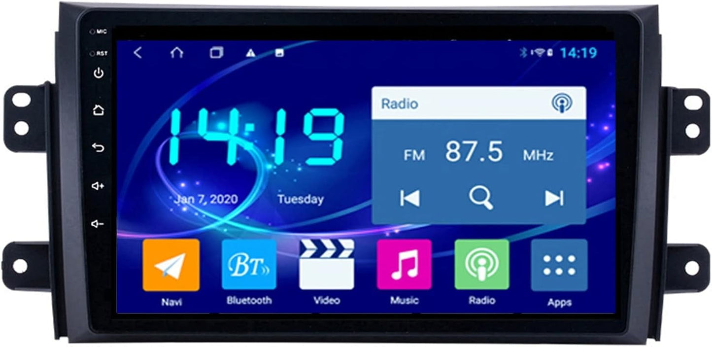 Android Car Stereo for Suzuki SX4 2006-2013,9-inch Touch Screen Double Din Auto Radio with GPS Navigation Bluetooth FM Support Mirror Link Backup Camera