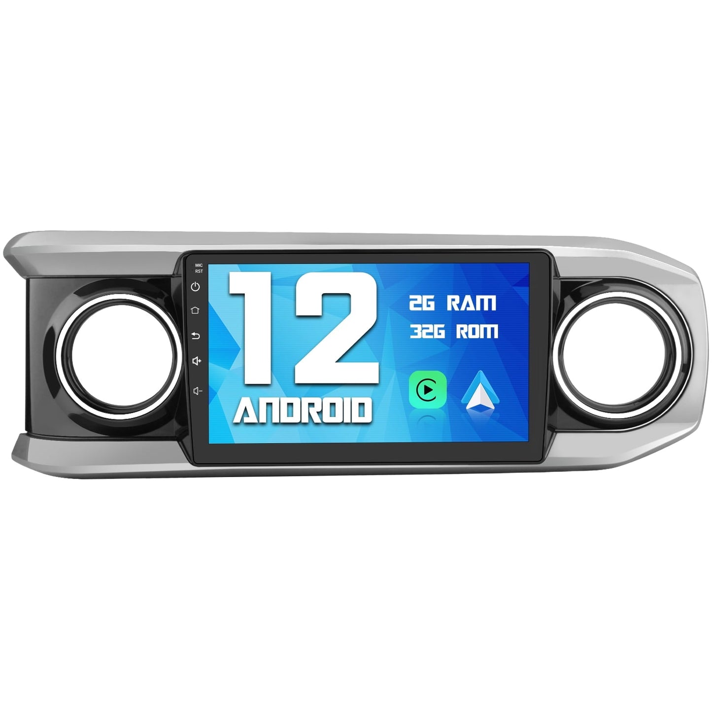 Toyota Android Head Unit AWESAFE Android Car Stereo for Toyota Tacoma 2016-2021, 12-inch Touch Screen Head Unit with Wired Android Auto, Bluetooth, GPS Navigation