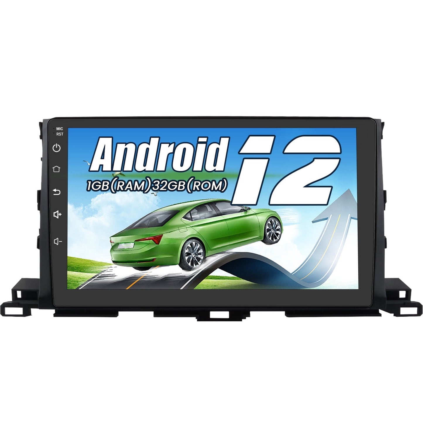 Awesafe Car Radio for Toyota Highlander 2014-2019 Built in Carplay/Android Auto,Android 12 Head Unit 2G RAM 32GROM with WiFi GPS Navigation Bluetooth Steering Wheel Control