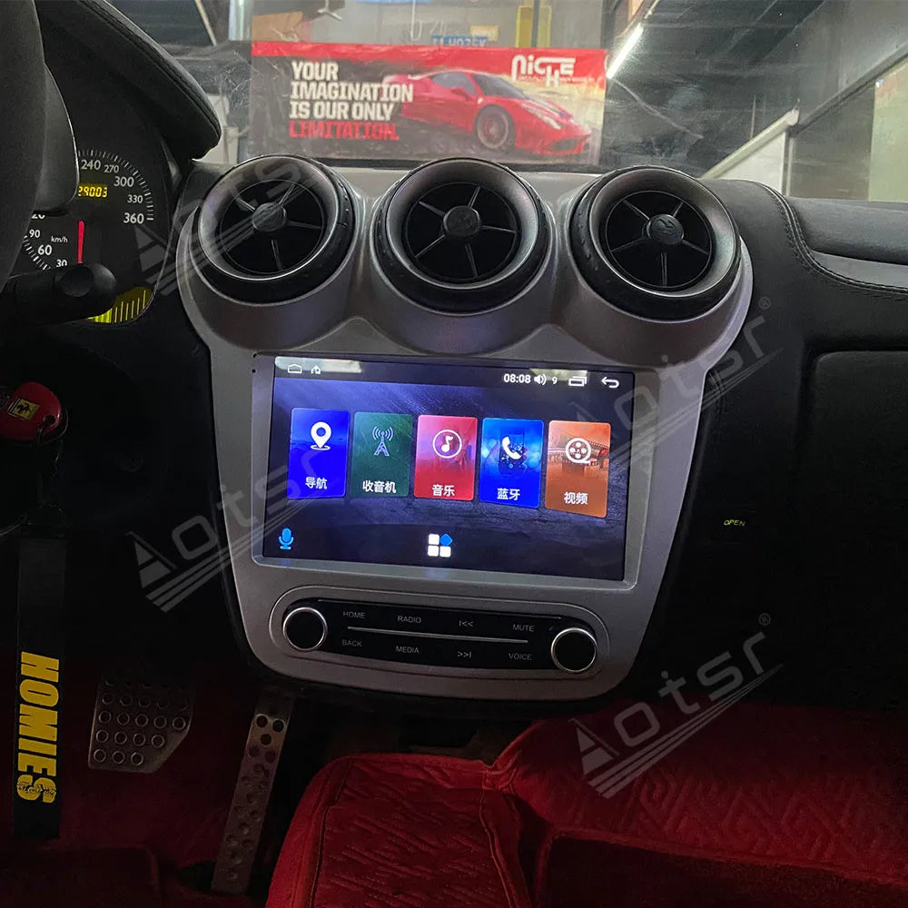 For Ferrari F430 Android Car Radio GPS Navigation Multimedia Player Stereo 2 Din Autoradio Head Unit Screen DVD Player Ferrari Android host
