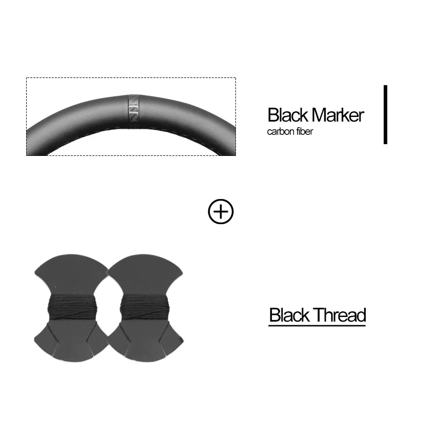 Bioeon Black Hive Leathe Car Steering Wheel Cover for GMC Sierra 1500 Sierra 1500 Limited Sierra 2500 3500 Yukon (Yukon XL)