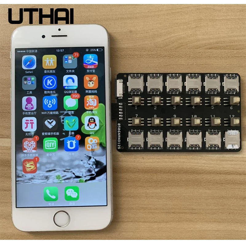 Card Slot SIM Card Adapter Card Reader (For iPhone) Mini IM Nano Sim Card Multi-Card Reader Large Capacity