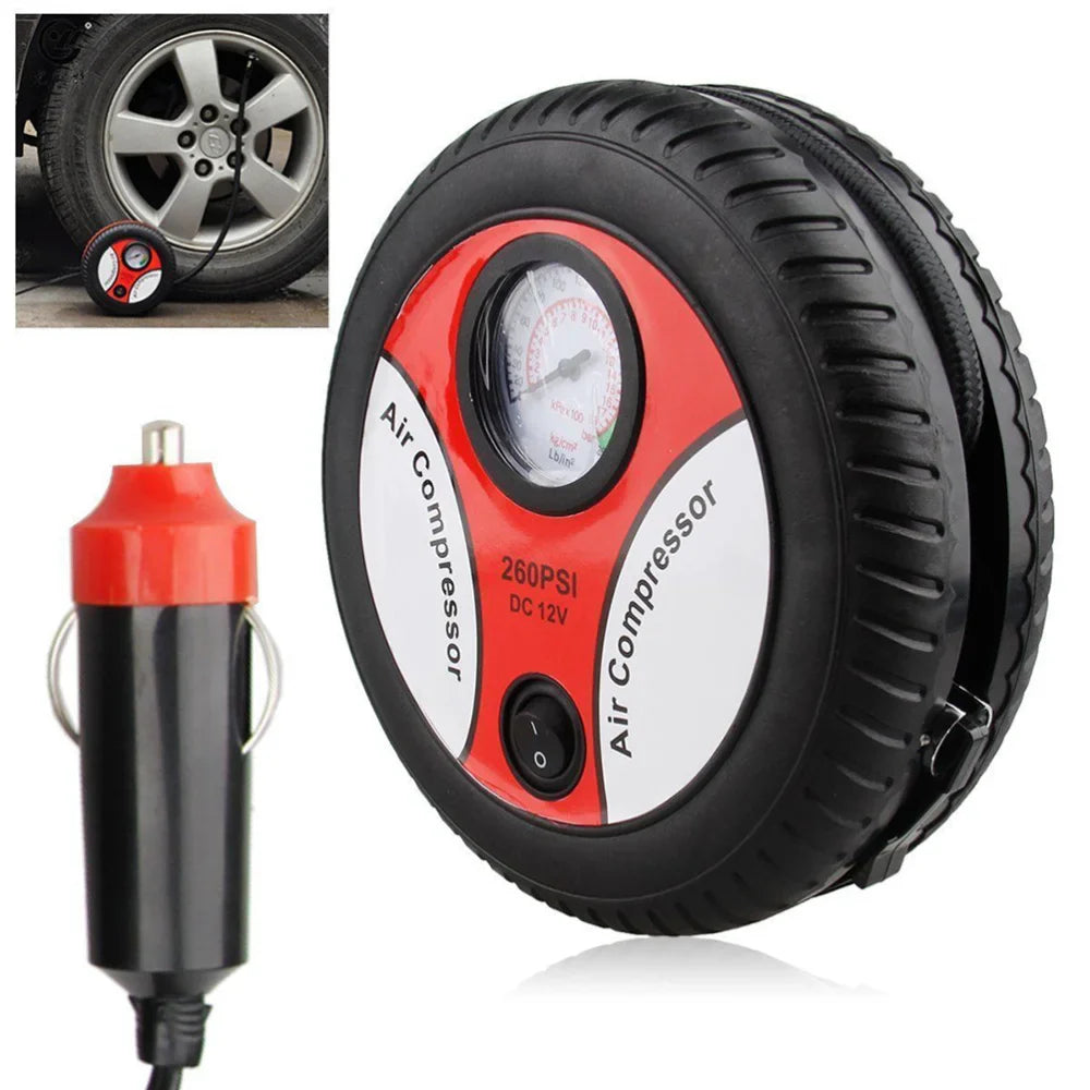 Portable Tire Inflator Air Compressor For Dc Electric With Visible Scale Small Size Perfect Gadget For Car Owners Efficient Safe