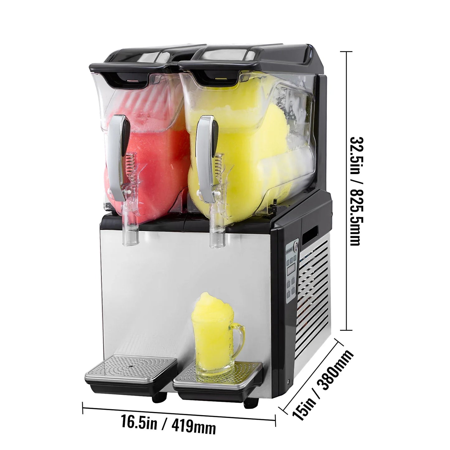 VEVOR 10L 20L 30L Slushie Machine Commercial Ice-Cool Juice Smoothie Slush Maker Frozen Drink Dispenser Vending Machine for Home