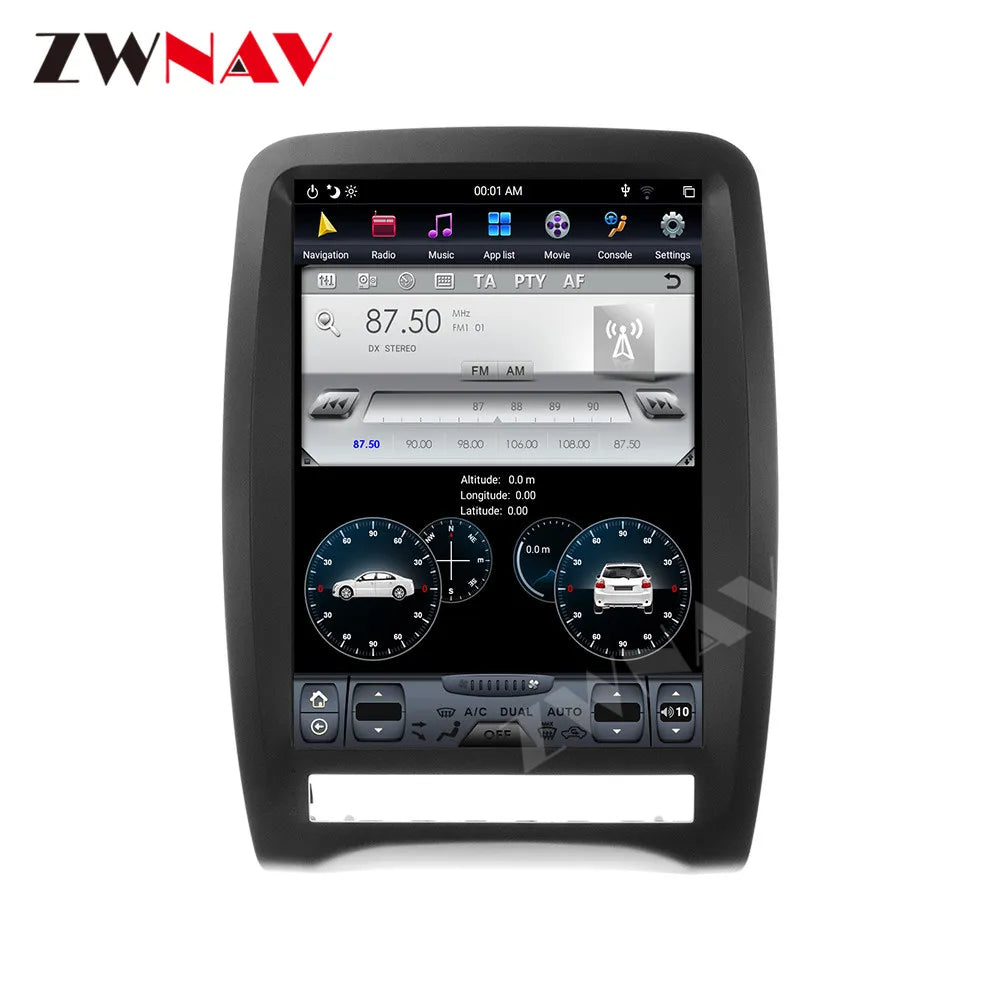 Android 128GB For Dodge Durango 2012 - 2019 Vertical Tesla Style Radio Screen Car Multimedia Player Stereo Radio GPS Navigation