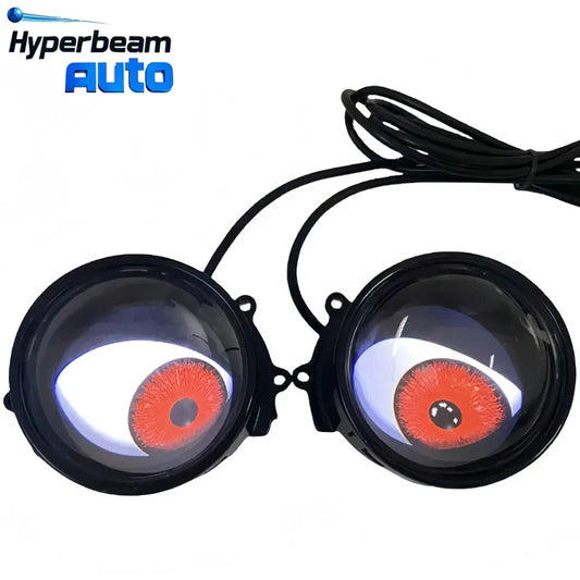 New 2.5/3 Inch Car Dynamic Blink Devil Eyes LED Devil Eyes Led Headlight Lens With Remote Control Atmosphere Light Auto Headlamp