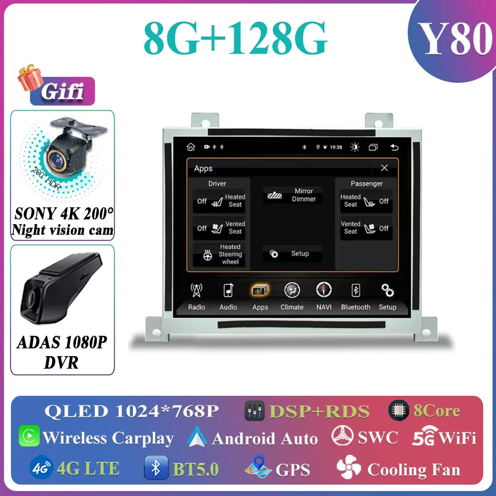 8.4 inch Android Car Stereo Radio For Dodge Charger Challenger 2015-2019 Replacement Wireless Carplay and Android Auto Headunit