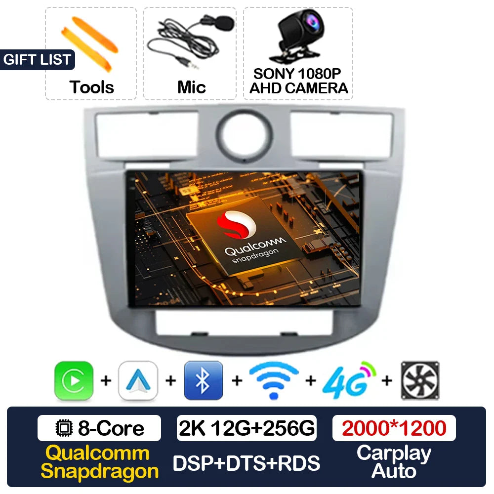Android 15 Car Radio For Chrysler Sebring 3 JS Cirrus 2007 - 2010 GPS NAVI Multimedia Stereo Video Player 4G LTE 5G WIFI QLED BT