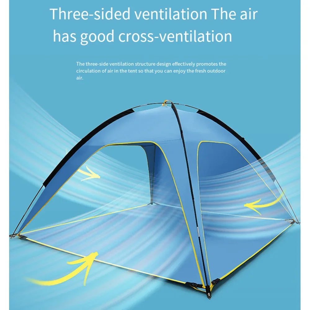 Pop-up Beach Tent, Outdoor Awning Umbrella for Beach, Camping, Party or Picnic, UPF50