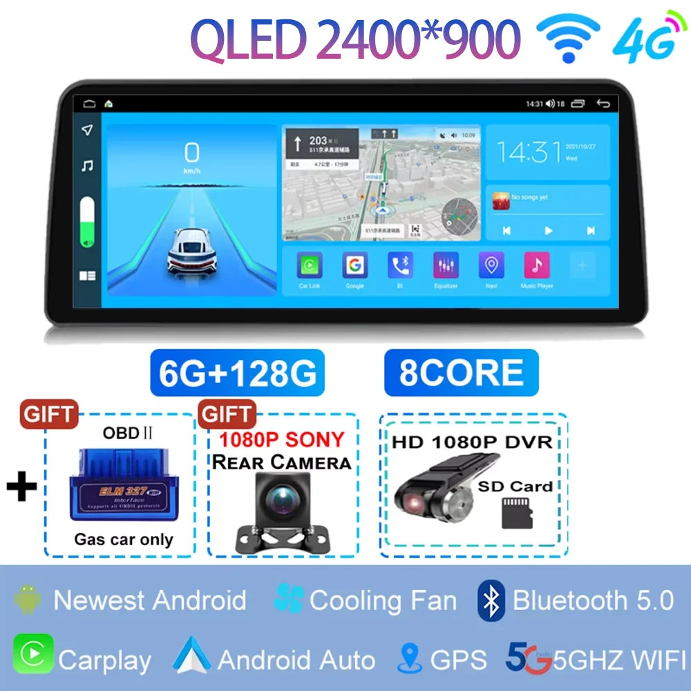 Android14 For Dodge Grand Caravan 2009-2020 Chrysler Grand Voyager 5 2011 - 2015 Car Radio Multimedia Player GPS Auto Carplay