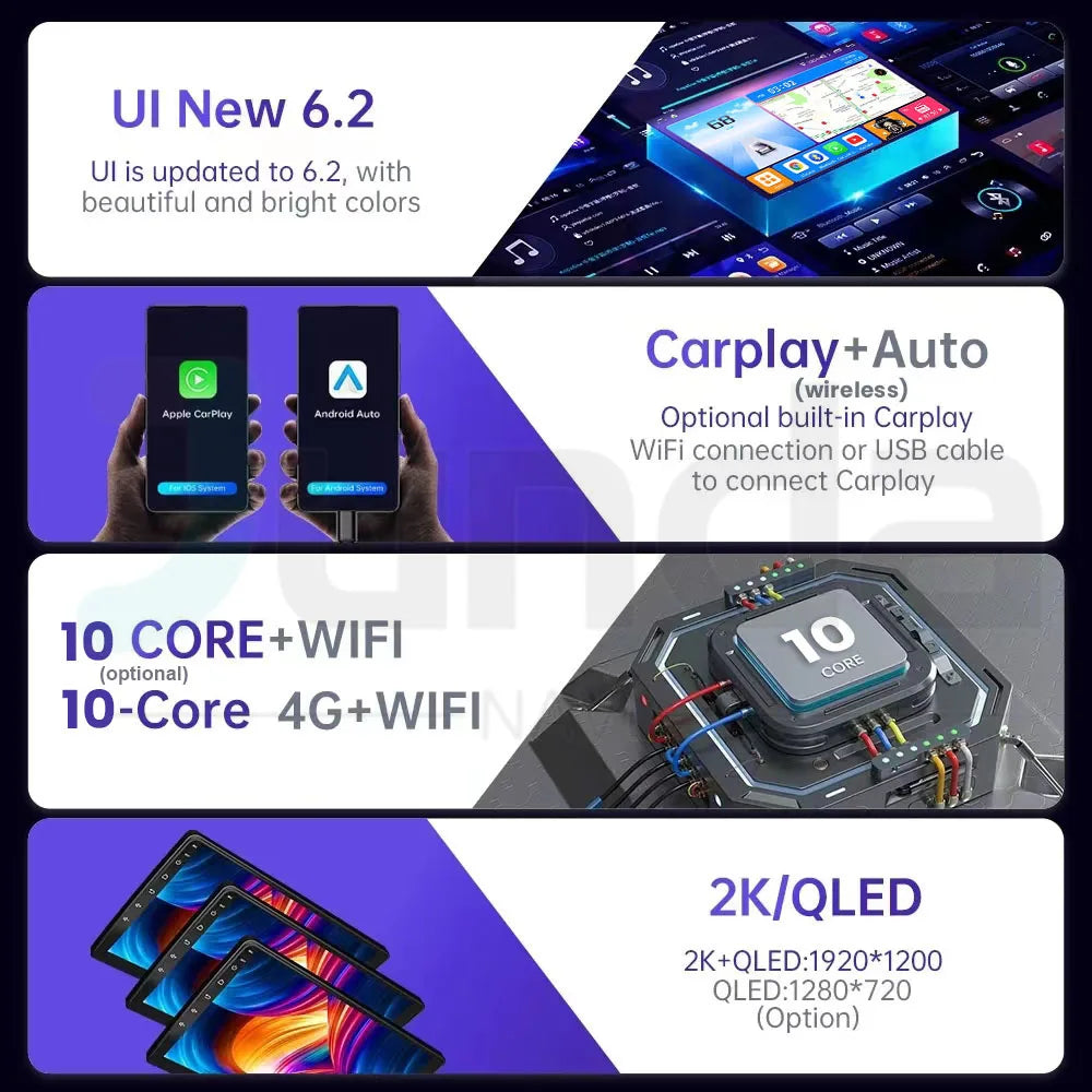 Android 14 Carplay Auto For Jeep Cherokee Commander XK 2005 2006 2007 2008 2009 2010 2011 Car Radio Multimedia Player GPS Stereo