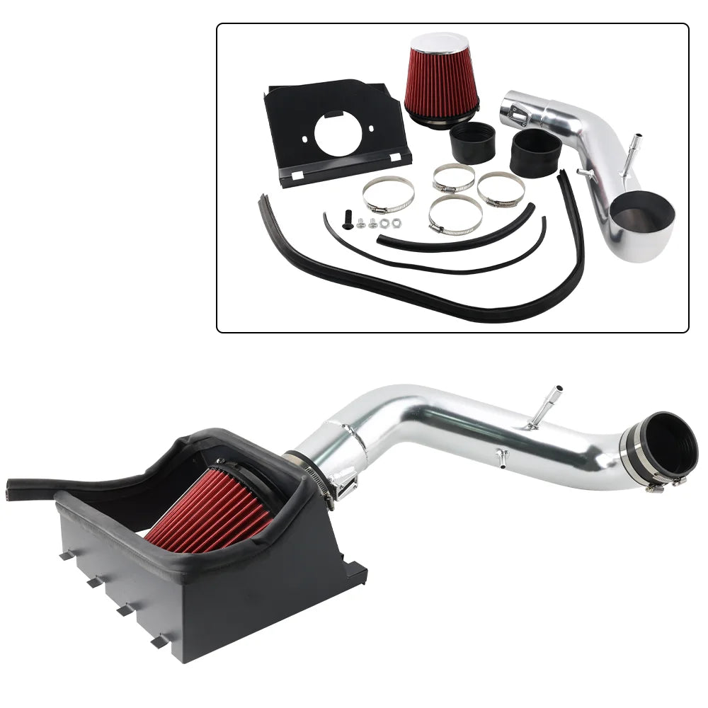 3.5" Air System Heat Shield Cold Air Intake Induction Kit+Filter For 11-14 F150 5.0L V8 Auto Engine Parts & Accessories